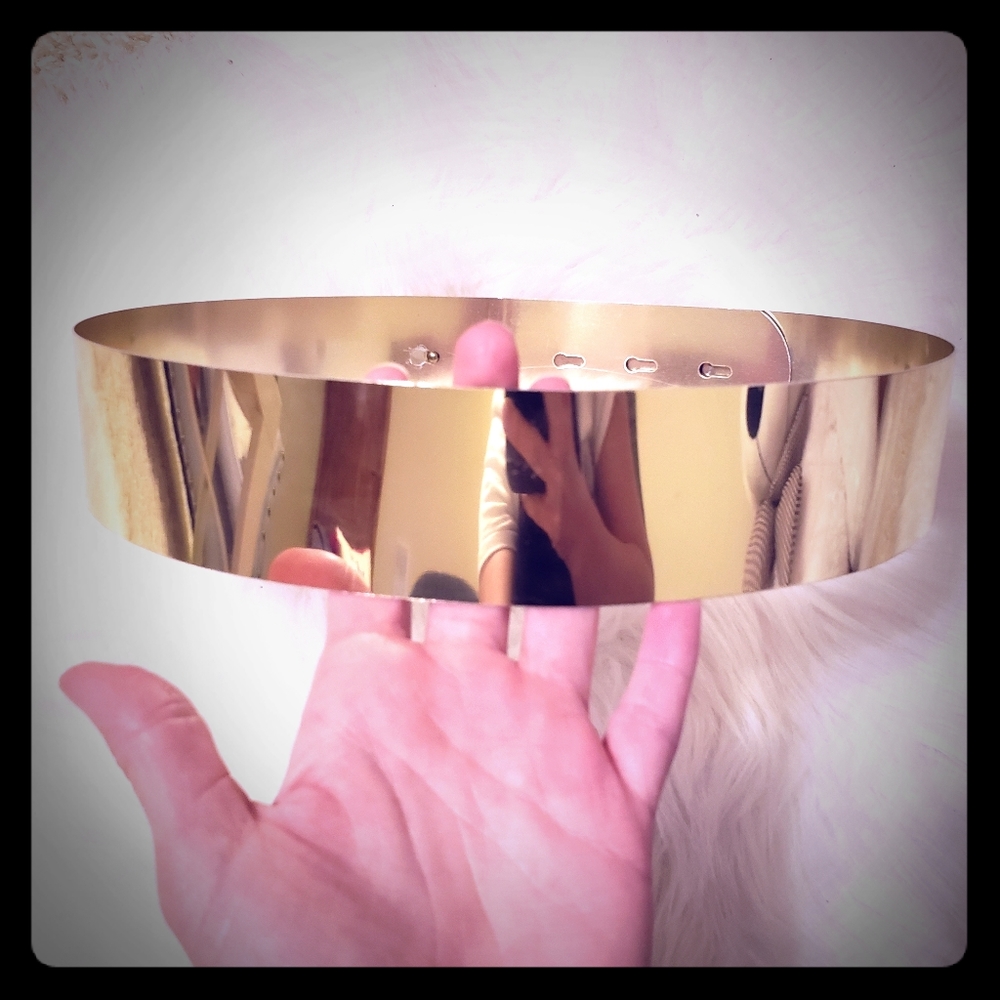 Golden metal belt